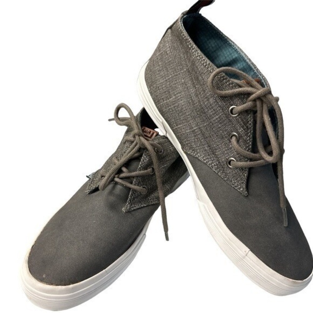 Ben‎ Sherman Men's Size 8 NeutralGray Lace-up Mid Tops Classy Classic Casual